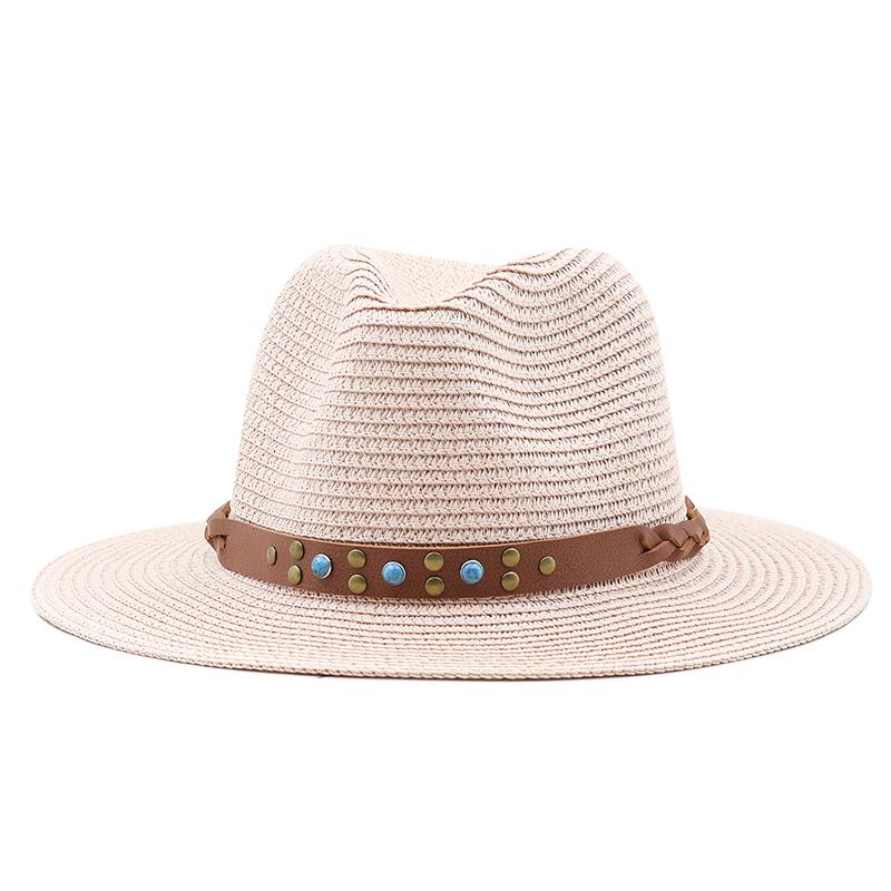 Natural Panama Soft Shaped Straw Hat Summer Women/Men Wide Brim Beach Sun Cap Uv Protection Fedora Birthday Gift