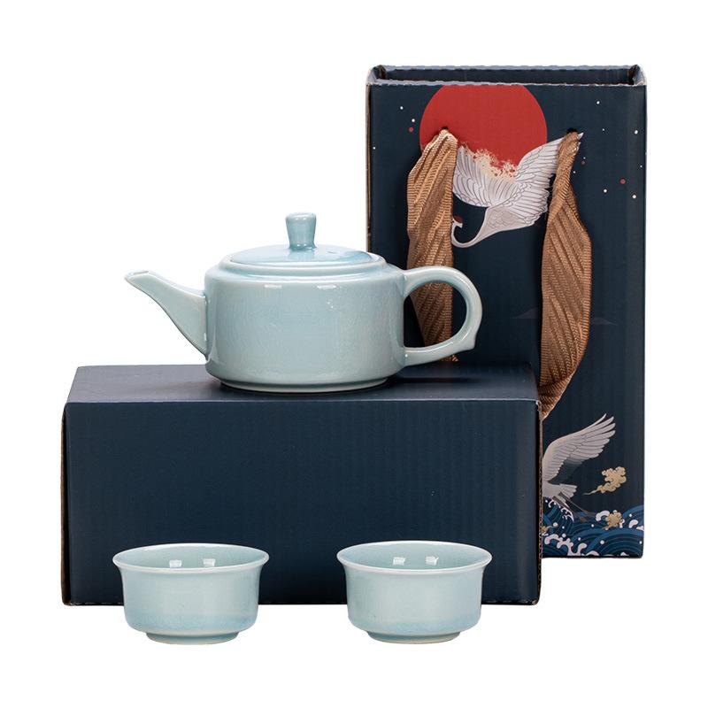 Ru Kiln Ge Kiln Kung Fu Tea Set Gift Box Business Event Opening Annual Meeting Gift
