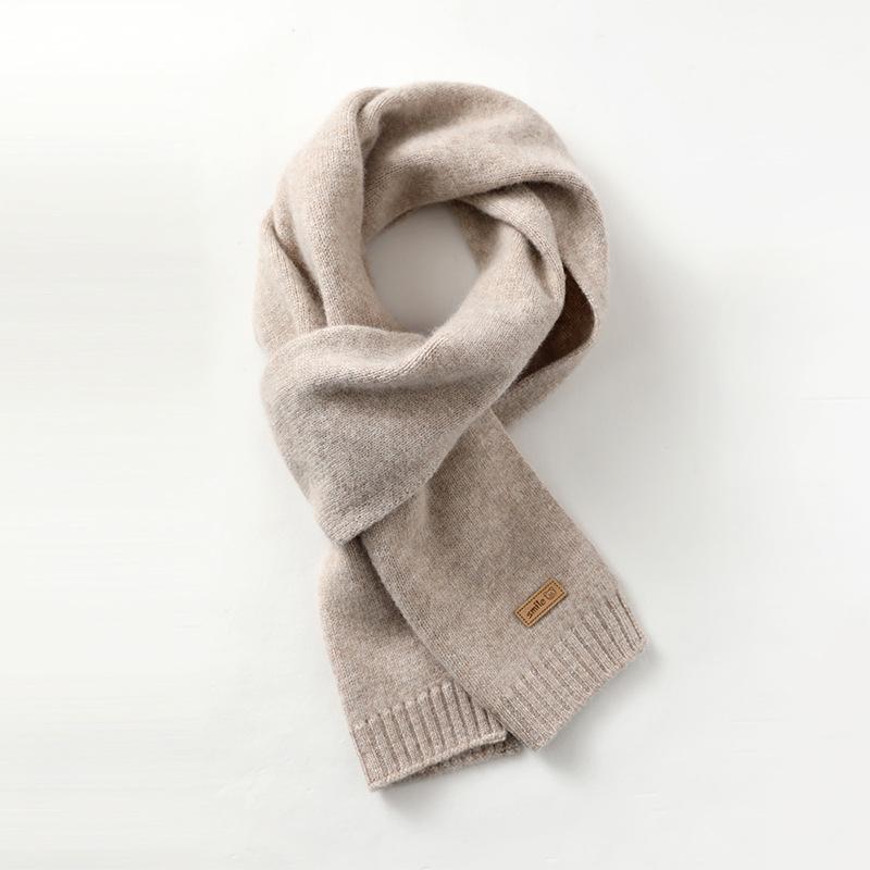 Dziecięcy szalik z dzianiny 100% wełny, uniwersalny komin w stylu koreańskim dla chłopców i dziewcząt, idealny na jesień/zimę.
