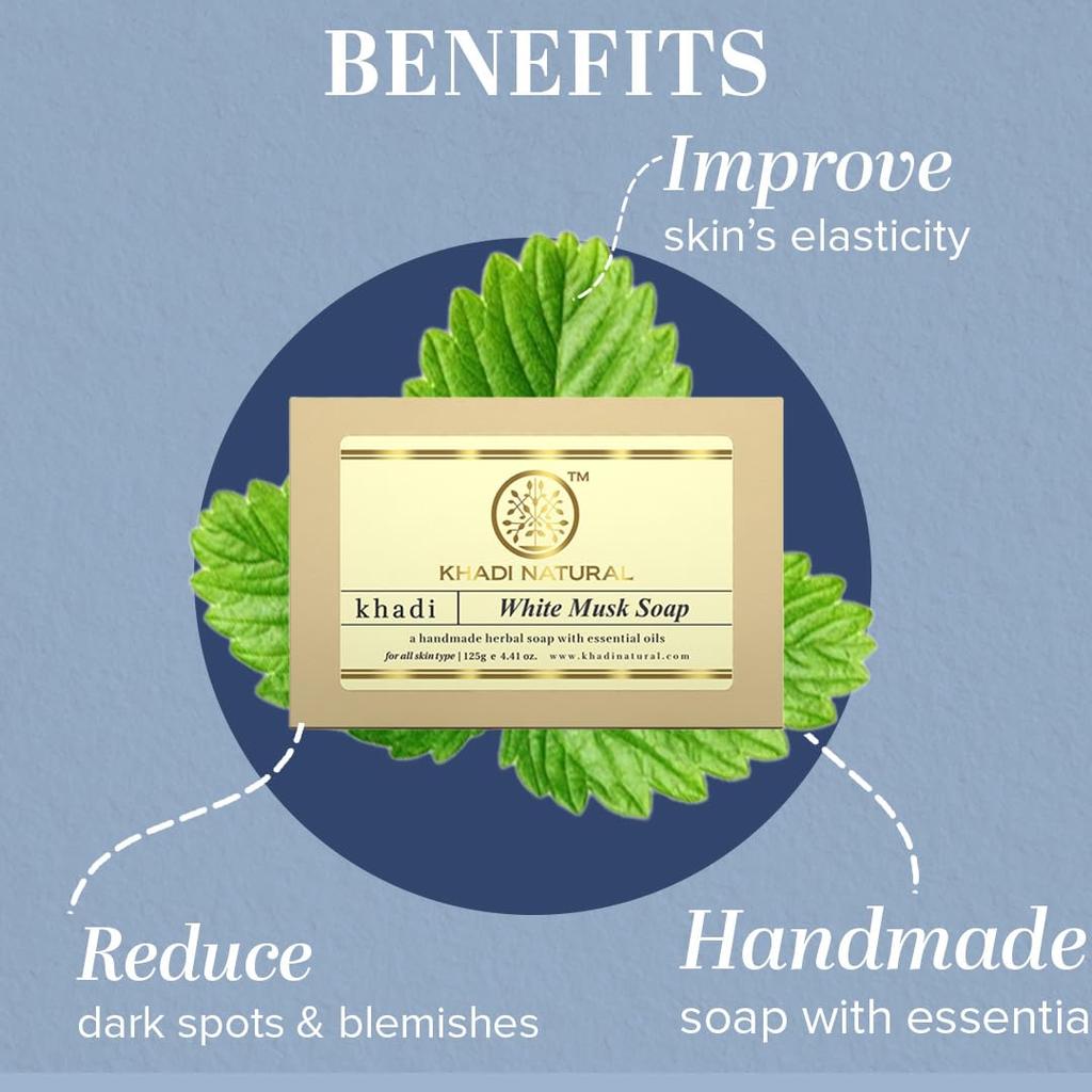 KHADI NATURAL Gemischtes Seifen-Geschenkset 6er-Pack x 125 g pro Stück Natürliche Handgemachte Seifen für Alle Hauttypen