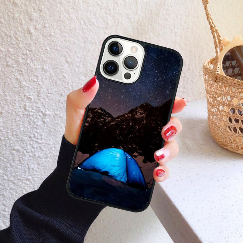 Camping Nature Mountain Phone Case for iPhone 17 Air 16 Coque 15 14 12 13 PLUS 11 PRO MAX Back Cover Fundas Shell