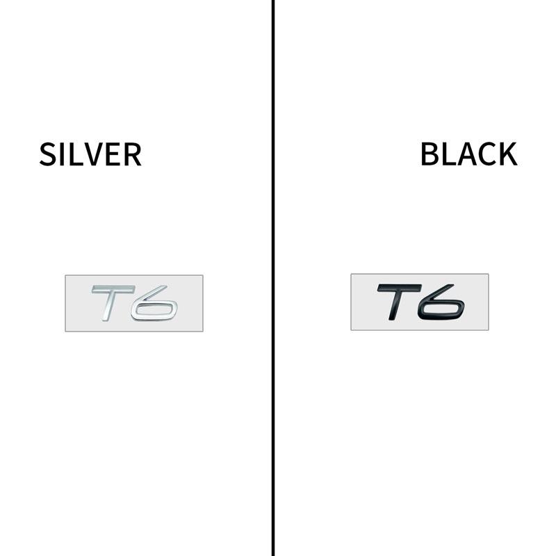 3D Car Styling Chrome Metal Black Silver Sticker Tail Emblem Rear Decal Letter Logo For Volvo T4 T5 T6 T8 B3 B4 B6 B8 V40 XC60