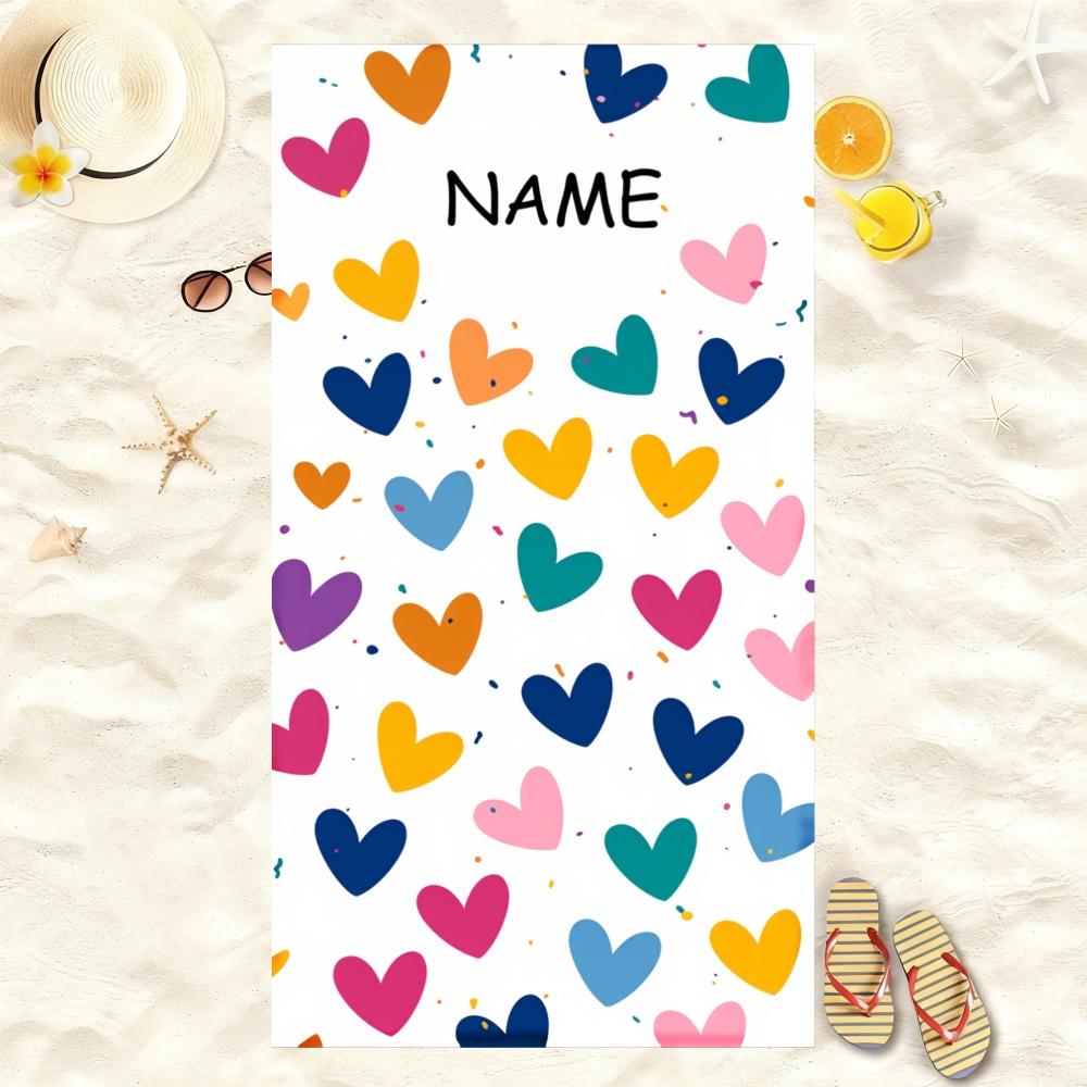 Ocean Floral Letter Print Beach Towel Microfiber Sand Proof Quick Dry Super Absorbent For Swimming Pool Seaside Vacation