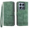 For Xiaomi 14T Pro Leather Case Lines Imprint Wallet Phone Cover
