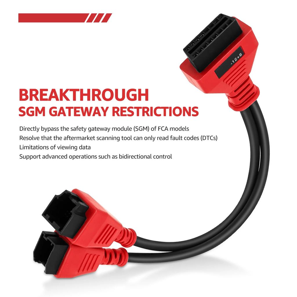 OBD2 Adapter SGW Cable 12+8 adapter Cable Connector Bypass Gateway Protocol Programming for Dodge Ram Jeep Fiat Fca Chrysler MS9