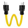 3 Prong Male To Male Extension Cord Double Male 5-15P 12Awg 125V Us Plug Generator Adapter Cord For Transfer Switch