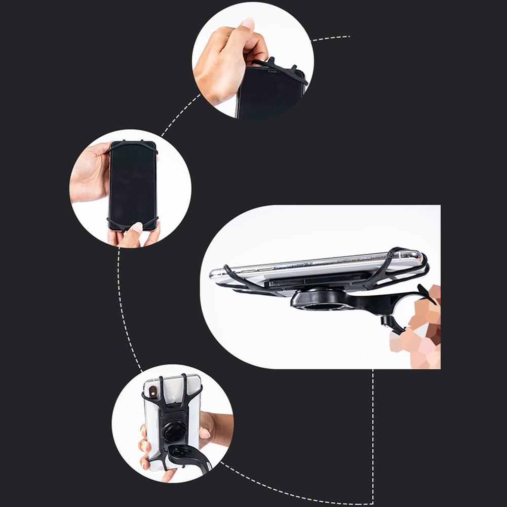 Bike Phone Holder for Sram Garmin, Bicycle & Motorcycle Silicone Mobile Mount, Shockproof Anti-Slip, Secure Hold No Shaking