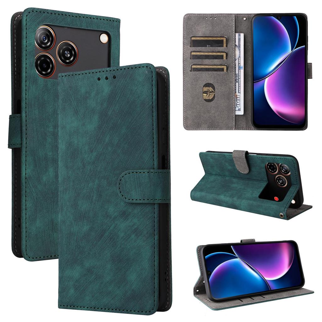 Étui à rabat compatible avec ZTE nubia A57 Étui de protection avec fermeture magnétique Portefeuille Étui de téléphone en cuir