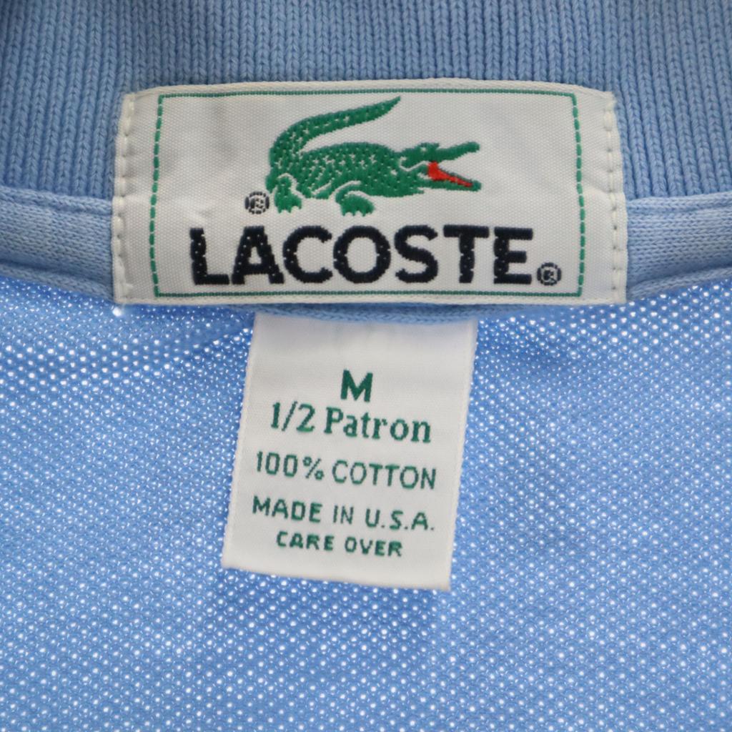 LACOSTE 90s Made in USA Old Short sleeve Polo shirt M Blue Men's Used