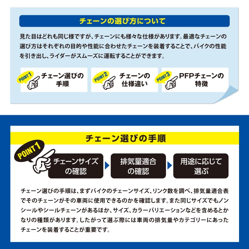 PFP 420HD-98L Motorcycle Chain, Reinforced Clip Joint 420-98, Non-Seal, Steel, Compatible with Honda C50, Supercub 50, Standard, Etc