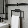 Square Towel Holder Wall Mounted Hand Towel Rings Bathroom Storage Hanging Rack Rustproof Hardware Easy to Install