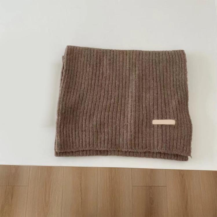 Versatiles Ladies' Knitted Scarf Lightweight Cold Weather Neckerchief Daily Wear for Men Women and Kids