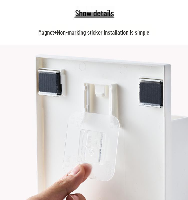 Magnetic No-Trace Dual-Use Storage Box & Wall-Mounted Kitchen Shelf Rack
