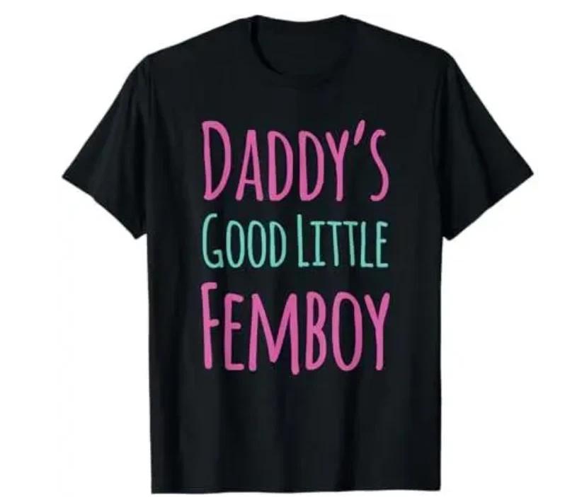 Men s T-shirts Are Made Of 100% Cotton,Femoby Daddy s Good Little Femboy T-Shirt XXXL