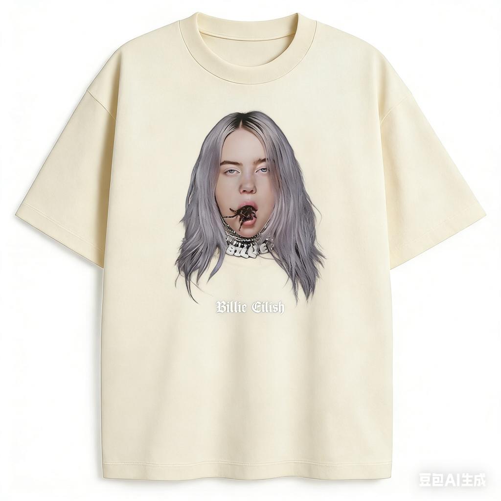 Billie Eilish Spider Tshirt Unisex and Women Summer Cotton Y2K Clothing Casual Fashion Round Neck Short Sleeved Tee Streetwear