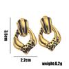 European Geometric Personality Earrings - Small, Exaggerated Styles In Light Luxury Stainless Steel Studs