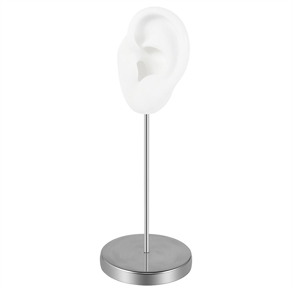 Piercable Silicone Ear Model Zinc Zinc Alloy Stand Earrings Display Stand Human Ear Model Rack  Crafts DIY
