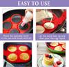 Pancake Mold Multi-shaped Silicone Pancake Four-hole Omelette Maker Family Practical Silicone Cake Pancake Kitchen Baking Mold