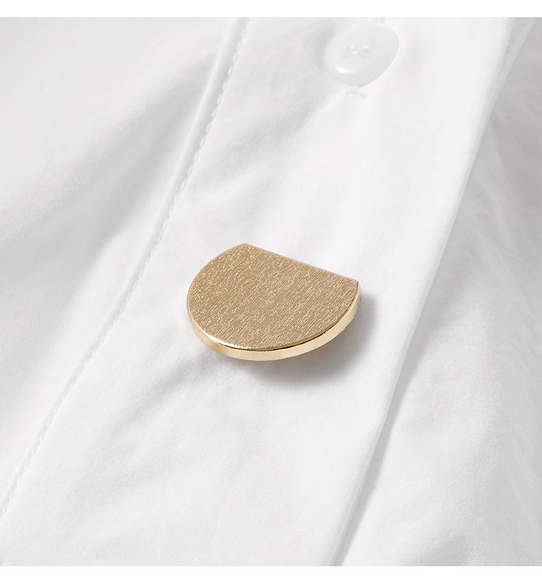 French Style Elegant White Five-Sleeve Women's Shirt - 2026 Spring Collection, Perfect for Petite Figures