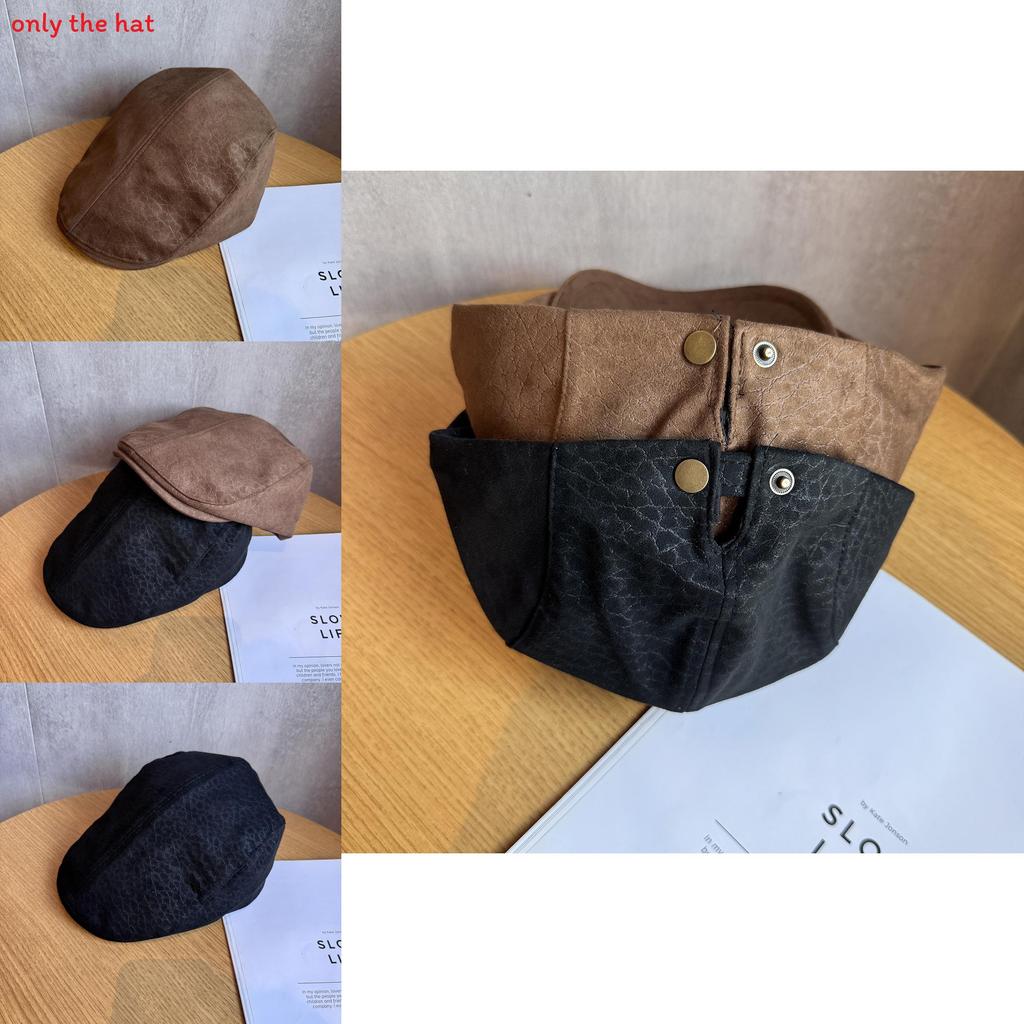 Womens Retro Suede Beret With Short Brim For Autumn And Winter Casual Looks