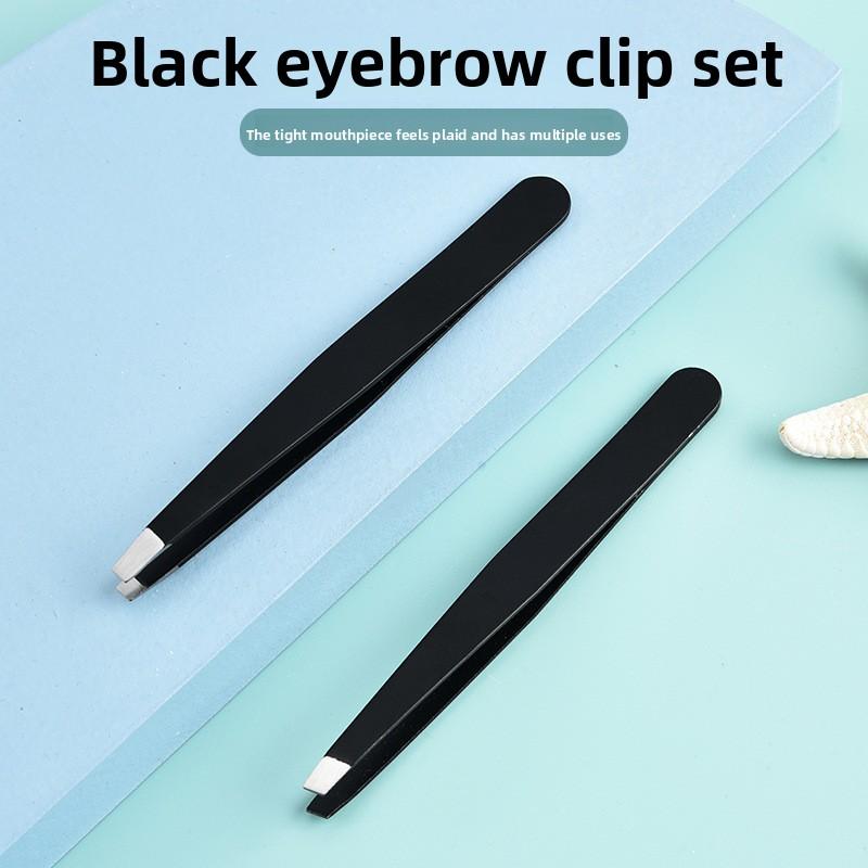 4-piece set tweezers eyebrow tweezers 9.6cm stainless steel tweezers for beard and eyebrow shaping