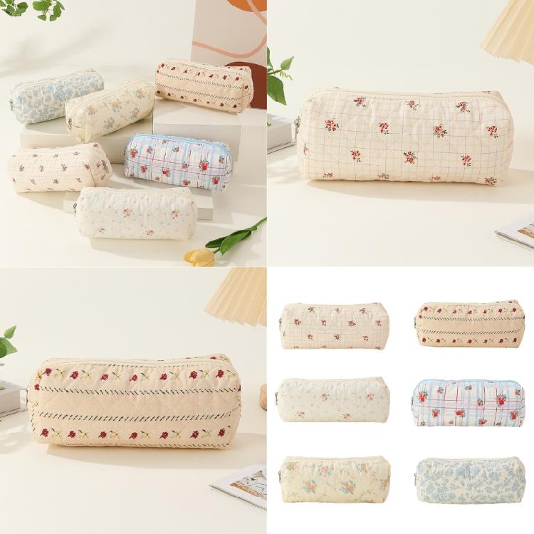Print Pencil Organizers Kid School Stationeries Bag Fluffier Pen Holder Bag Pencil Pouches with Smooth Zippers Closures