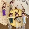 Stuffed Plush Dolls Chubby Doll Key Chain Anime Plush Bag Charms Curled Mermaid Pendant  Gifts