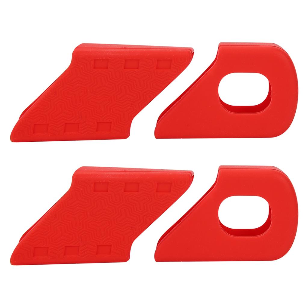 4PCS Silicone Bike Crank Sleeve Arm Boots Protector Accessory (Red)
