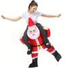 Christmas Costume, Party Set Christmas Eve Holiday Fun Character Riding Santa Inflatable Costume Figure Clothes