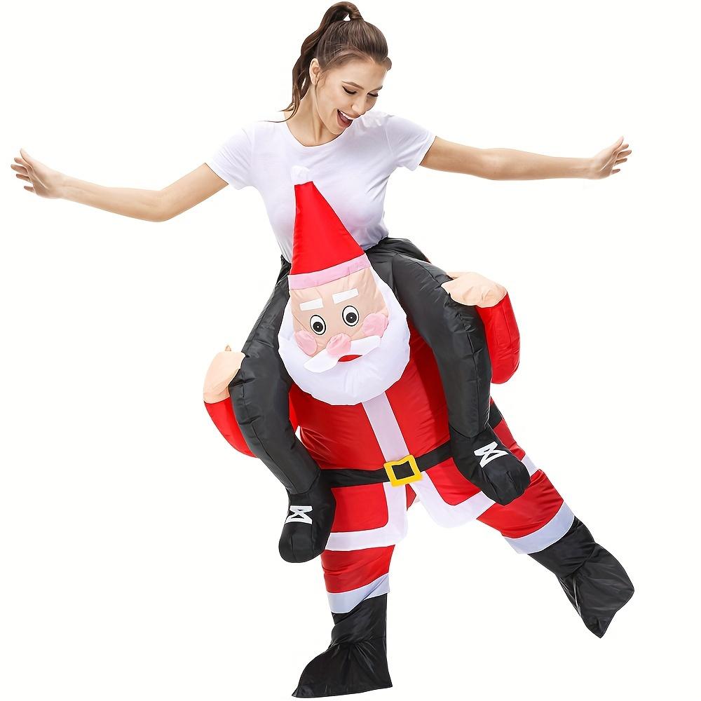 Christmas Costume, Party Set Christmas Eve Holiday Fun Character Riding Santa Inflatable Costume Figure Clothes