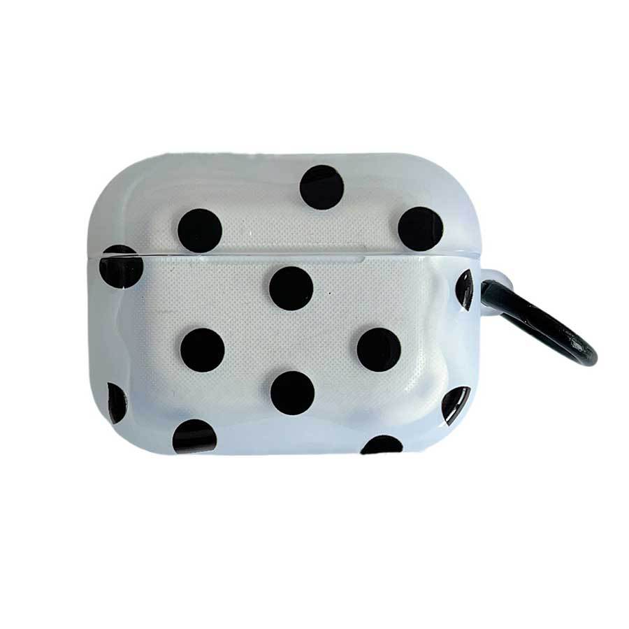 Black and White Polka Dots for AirPods Pro1 Apple Bluetooth Wireless Headset Cover Wave Soft 1/1/1 Pendant