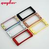 1 Set Guyker Curved Bottom Metal Humbucker Pickup Mounting Ring Set Bridge And Neck Pickups Cover Frame With Lp Electric Guitar