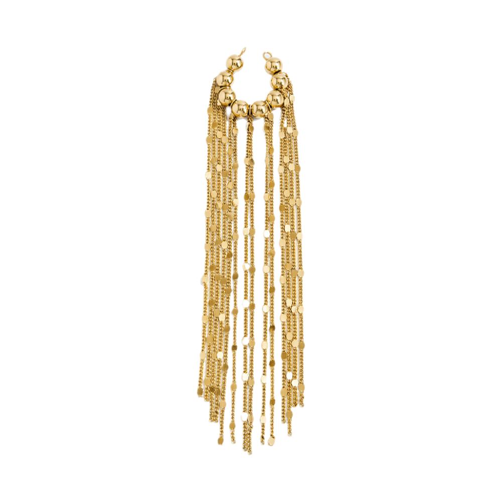 

Long Chain C-shaped Ear Clip Zinc Zinc Alloy Ear Buckle Temperament No Piercing Earrings Daily Wear золотой
