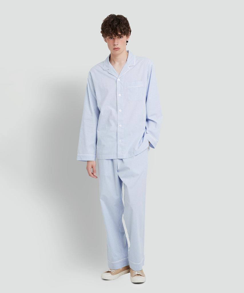 Jaju Men'S Cotton Stretch Length Pajama Set_Light Blue