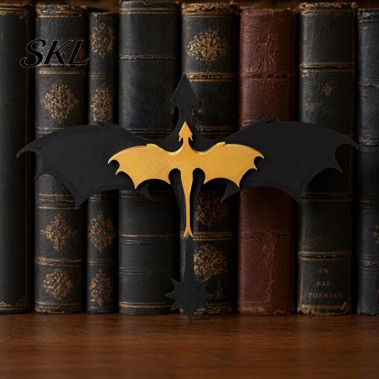 Medieval Book Organizer Double Dragon Bookends, Vintage Fantasy Flying Bookshelf Decor, Stable Clamps Sculpture Stopper for Shelves, Gifts Lovers