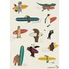 Funny Surfing Animal Retro Posters Canvas Painting Sloth Bear Panda Wall Art Picture for Modern Child Room Home Decor Art Gift