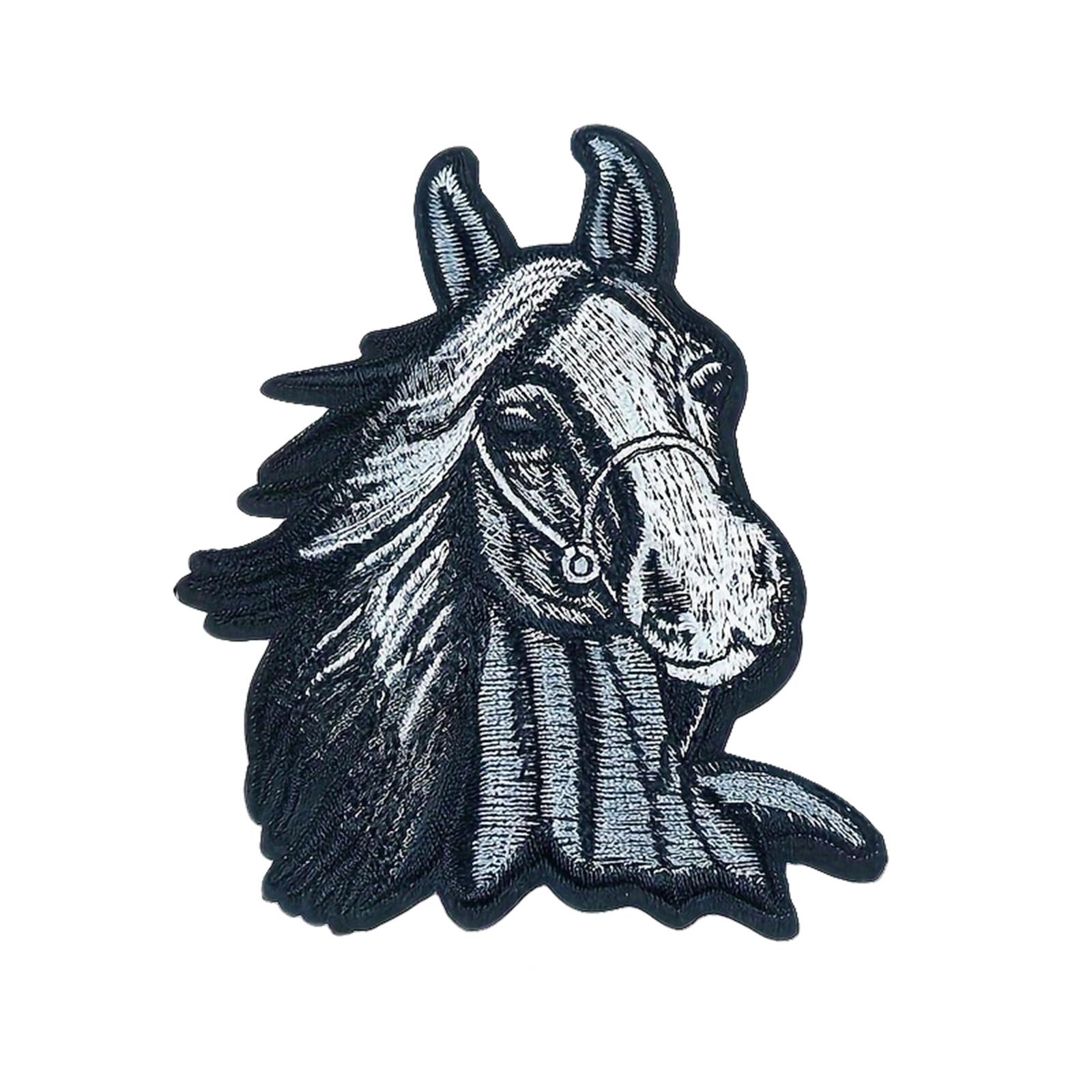 

Horse Head Embroidered Patches Pony Iron on Patches Animal Repair Patches Sewing on Applique Patches for Clothes Bag 1