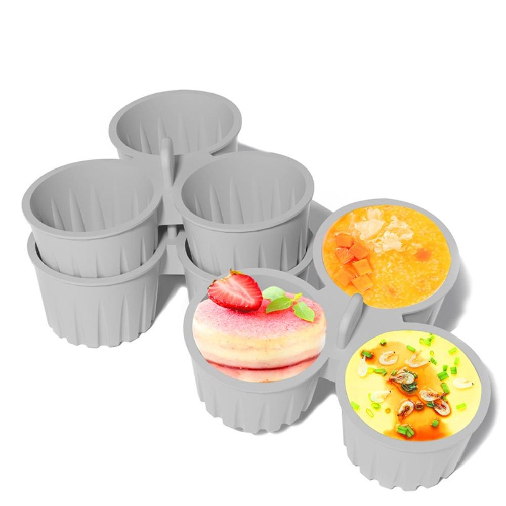 

Silicone Air Fryer Egg Mold Reusable Muffin Pan Baking Accessories Air Fryer Baking Cup Oven серый