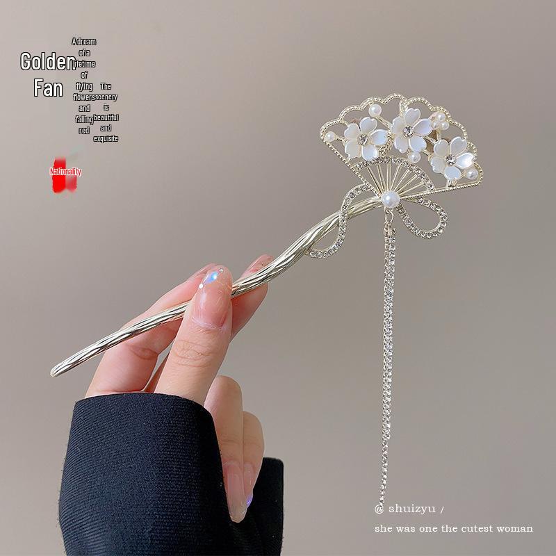 Vintage-inspirierte High-End Quasten-Haarnadel für Hanfu- und Cheongsam-Frisuren