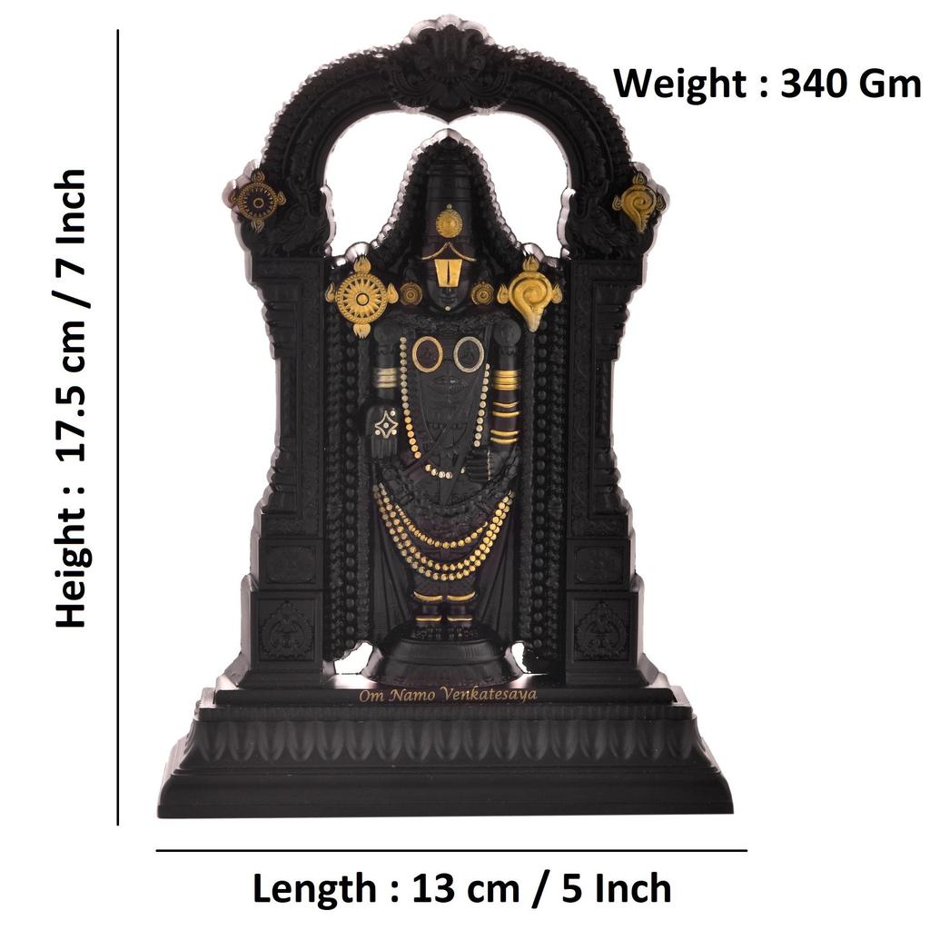 Metal Tirupati Balaji Lord Venkateshwara Statue Idol for Pooja, Home Temple, Office Décor and Gift