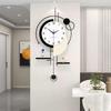 Blorple WM915 Radio-Controlled Pendulum Wall Clock, Stylish and Quiet, Perfect for Room Decor, Bedroom, or Office
