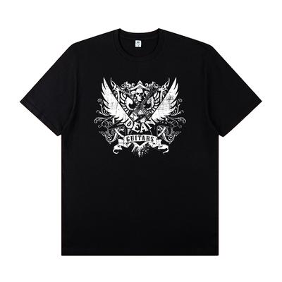 Dean Electric Guitar Around Skull Print T-shirt Short Sleeve Men's Cotton Rock Guitarist Costume Men's and Women's T-shirt