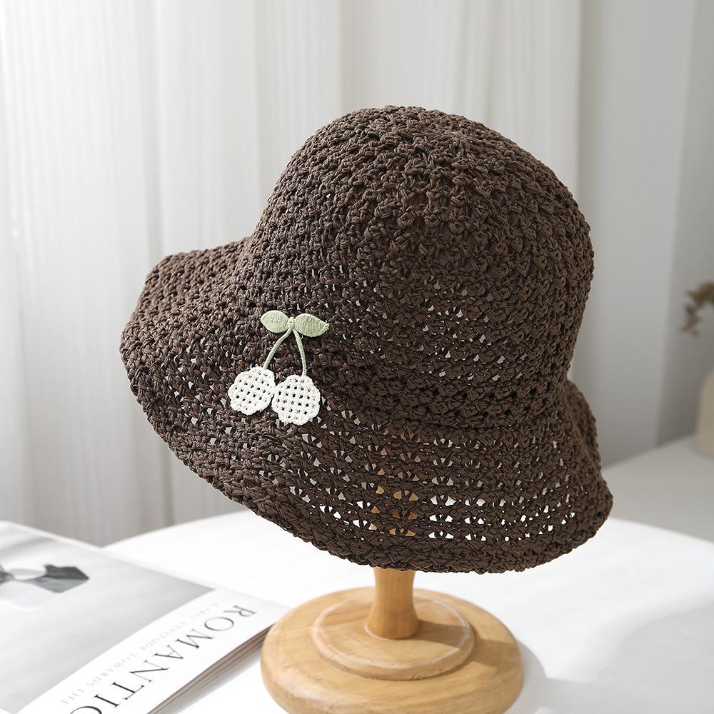 

Women s Summer Sun Hat Wide Brim Breathable Beach Bucket Hat For Sun Protection Travel & Outdoor Activities Sunhat New 56-58cm коричневый