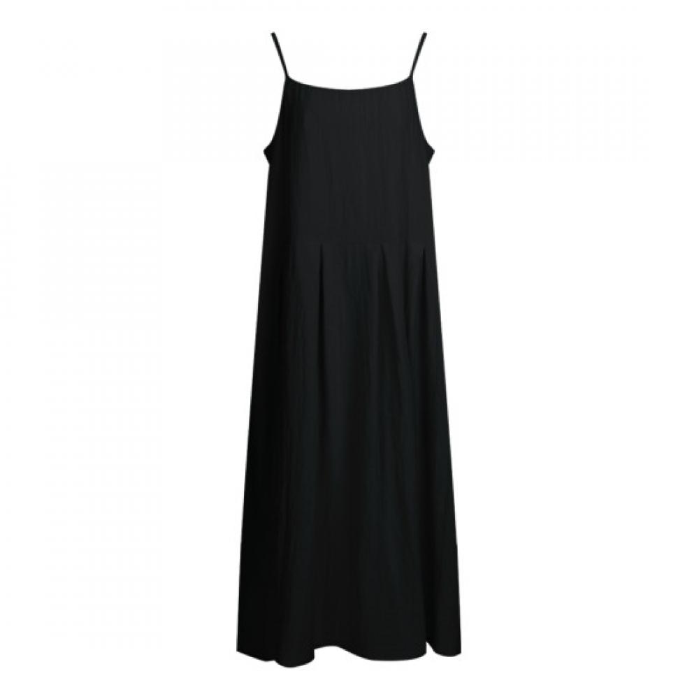 Shop Women S reSort CAmi Pintuck A Line looSe mAxi dreSS blAck Ntt Wdr 20750