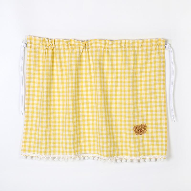 Little Bear Cartoon Cotton Car Sun Shade Curtain: Universal Heat Insulation and Sun Protection for Summer