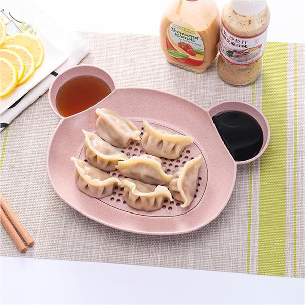 Blue Dumpling Plate Double Layer Drain Pan Fruit Dish Bowl with Dipping Vinegar Kitchen Tool Draining Plate Tray Blue Dumpling Plate Double Layer Drain Pan Fruit Dish Bowl with Dipping Vinegar Kitchen Tool Draining Plate Tray