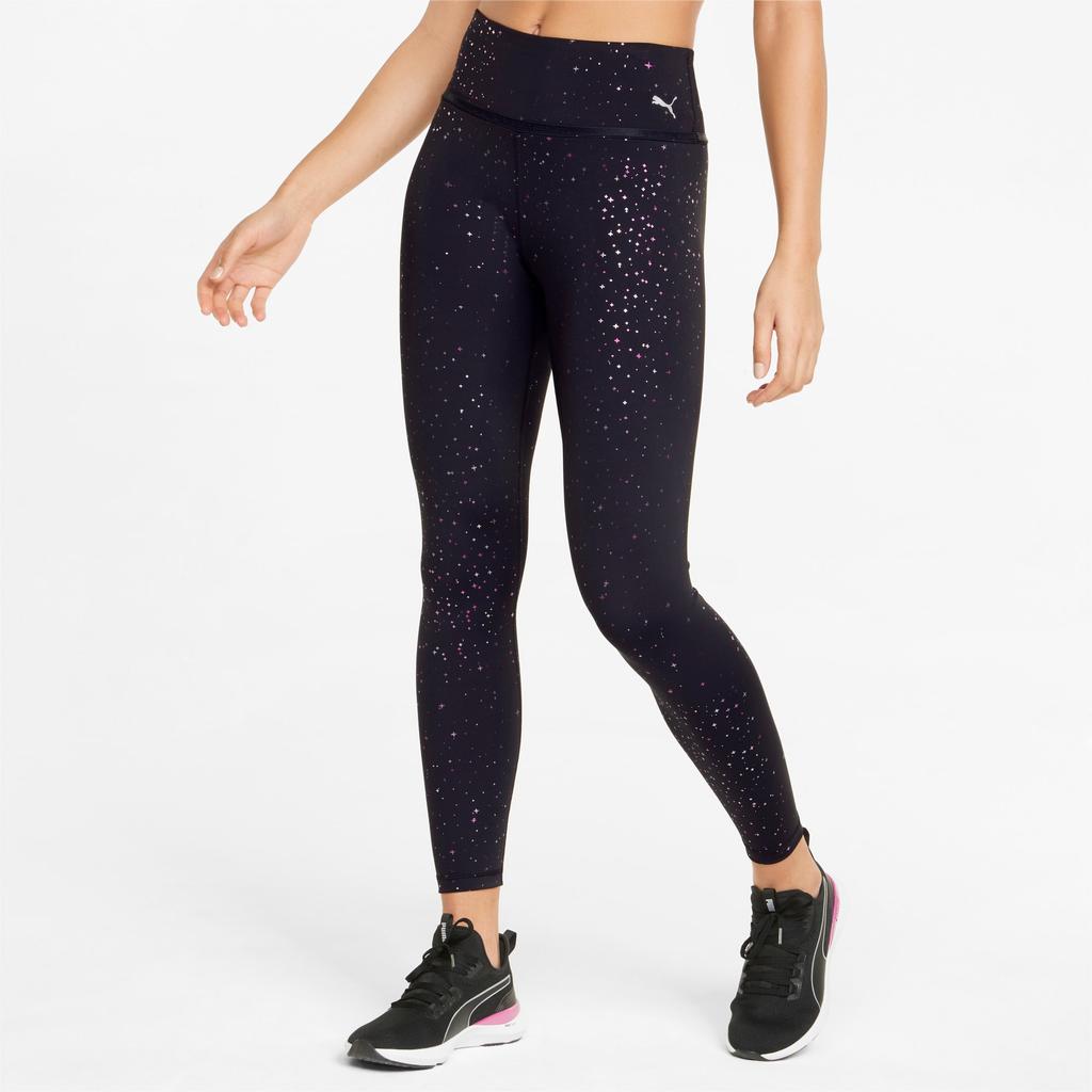 Puma Star Print High-Waisted Slim Fit 3/4 Training Pants Women Pants Black 521375-01