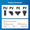 40Pcs/60pcs 1Box 1/4" OD PU/PY/PE/PL Kit Pneumatic Air Fittings Hose Connector Quick Release Connector