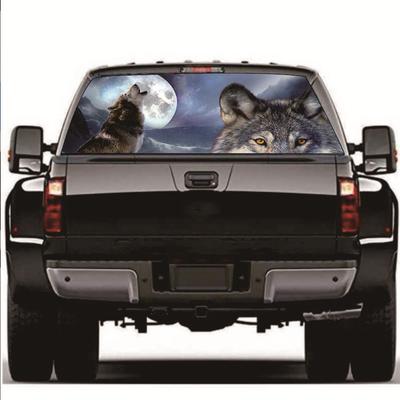 Rear Window Decal 147x46cm Wolf Moon Animal Pickup Graphics