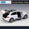 Welly 1/24 Porsche Macan Turbo SUV Alloy Car Model Diecasts Metal Toys Vehicles High Simulation Collection Series Childrens Gift